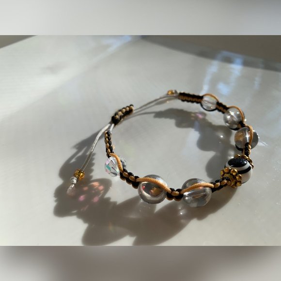 Swarovski Beaded Crochet Handmade Bracelet - Picture 1 of 5